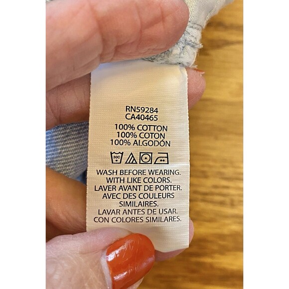 The Childrens‎ Place Paisley Denim Snap Overall Shorts Girls Size 12 - Picture 10 of 10